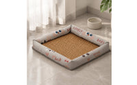 Summer Pet Mat Soft Cooling Dog Bed Mat Ice Silk Cooling Pad Safe Material Woven Pet Sleeping Pad Portable for Small Dogs