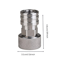 Stainless steel Hose Adapter Knurled Grip Push-to-Connect Hose Fitting Easy Instant Connection Plumbing Part