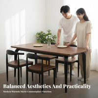 Dense Wood Construction Elephant Leg Dining Table Thick Cylindrical Legs Kitchen Table Set Retro design Household Furniture centuryera Modern Design for Apartment Dwellers, Homeowners, Families, morning dining area, Restaurant