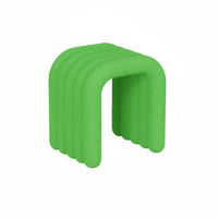 Multifunctional U-Shaped Sherpa Stool Comfortable Seating Vanity Seat Modern Design Indoor Furniture Soft Padded Cushion for Makeup Enthusiasts, Photographers, Interior Designers, Bedroom, Living Room, Photo Studio, Entryway