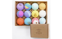 12 Pieces Dried Flower Botanicals Bath Fizzy Set Fizzy & Foaming Essential Oil Bath Balls Handmade for Relaxation