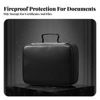 Fireproof Document Bag High Temperature Resistant Zippered Storage Case Large Capacity Portable Document for Trip Ers, Adults, Travel, Home, Car