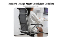 Lumbar Cushioning Reclining Ergonomic Chair Adjustable Headrest Ergonomic Recliner with Footrest Breathable Mesh posterior-office Furniture for Students, Home Users, telecommuting Workers, Dormitory, Study Room, Gaming Setup, Workstation