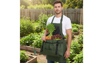 Harvesting Apron Waterproof Gathering Apron Bottom Releasing Pouch Fruit Picking Bag for Farmers, Gardeners