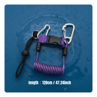 Scuba Diving Coil Lanyard Resistant Diving Camera   Multi-Functional Retractable Gear Clip for Underwater Photography
