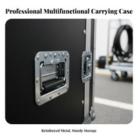 Rolling Audio Rack Double Door Entry Wheeled Gear Trdetachk Shockproof Traveling Case for Gathering Production Crews, Musicians, Concerts, Traveling