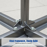 Heavy-Duty Folding Cross-Shaped Base Stable Support Cross Brace Holder Weight Bag Compatible Umbrella Stand Adjustable Pole Grip for Homeowners, Vendors, Business Owners, Backyard, Terrace, Outdoor Market, Poolside