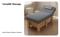 Solid Wood Massage Bed Heavy Duty Wooden Beauty Bed Wide Surface Rehabilitative Care Treatment Table for Estheticians, Physiotherapists