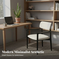 Upholstered Wood Armchair Italian design Desk Chair Minimalist Design Multi-Use for home dwellers