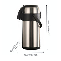 Air Pump Insulated Jug  Large Capacity Hot and Cold Water Pot Double Wall Insulation Household Storage