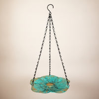 Flower-Shaped Hanging Bird Feeder Outdoor Hanging Bird Bath Lightweight Birdbath Long-Lasting for Balcony