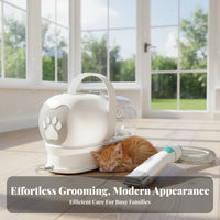 Multiple Attachments 7-in-1 Dog and Cat Grooming Set Powerful Suction Dog Shedding Vacuum Tool Easy to Empty Pet Grooming Vacuum Kit Portable for Home