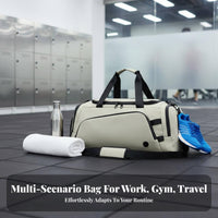 Damp and Dry Separation Duffel Multiple Pockets Travel Bag with Shoe Compartment Sturdy Material Duffel Bag Shoe Compartment for Trip Ers, Adults