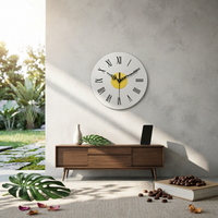 Round Acrylic Wall Timepiece Glossy Mirror-Silver Wall Timepiece Easy to Clean