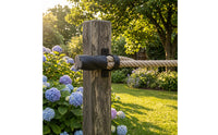 5 Pieces Rope Holder with Cross Screw Black Stainless Steel Rope Support Hanger Easy to Install Hardware for Home Improvers, Dock, Patio