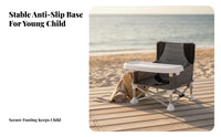Foldable Kids Chair Metal Frame Children's Tray Chair Cross-Supported