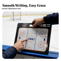 Rink Diagram Ice Hockey Coaching Board Built-in Handle Hockey Coaching Board Lined Notes Area Sports Equipment Handheld for Coaches, Game Planning