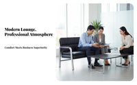 Minimalist Design Couch, Armchair, and Table collection space-saving Size Sofa Set Reception Seating for Office Managers, Business Owners, Clients, Lounge Area, Waiting Room