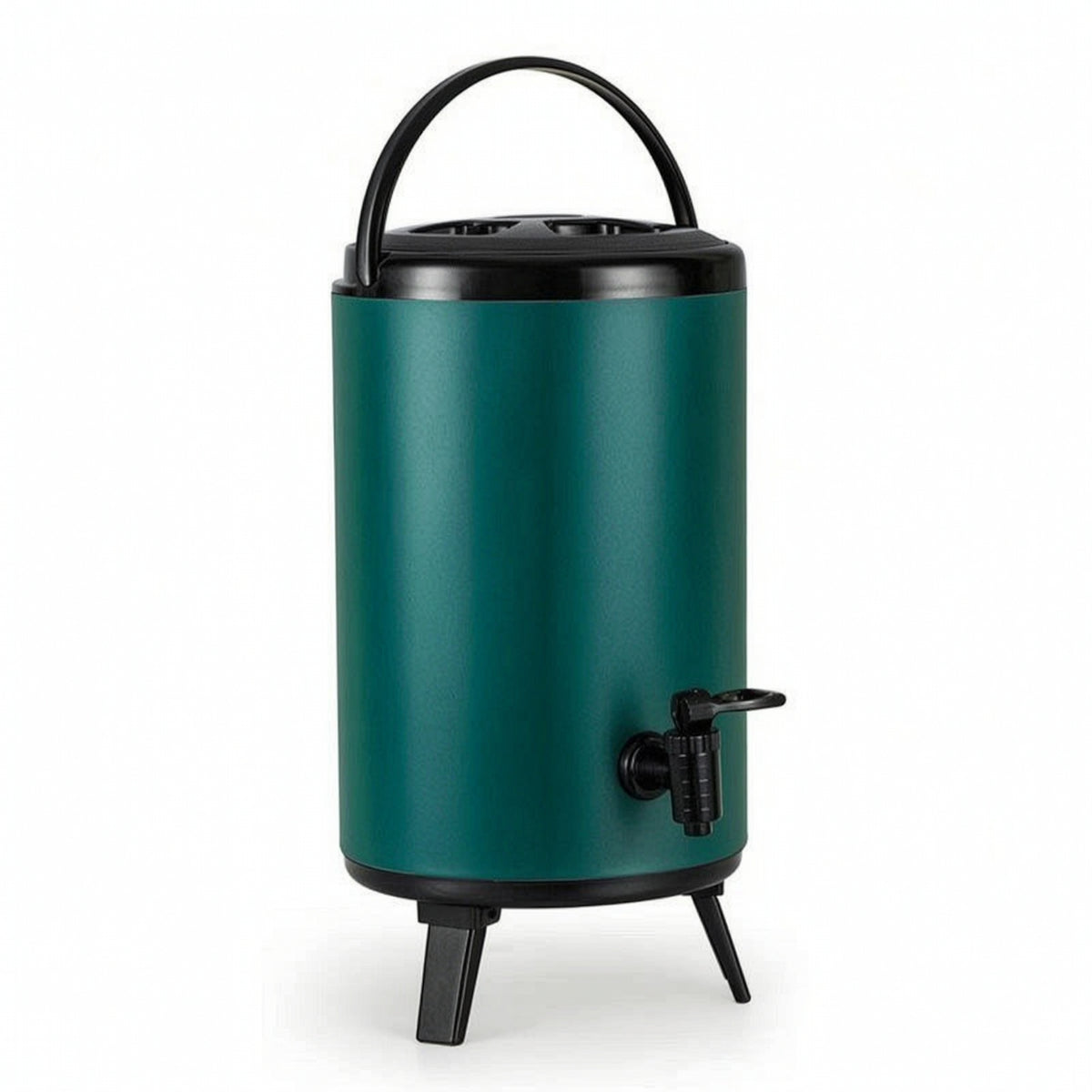 Insulated Beverage Bucket with Faucet Double Layer Insulated Beverage Dispenser Rust Resistant Container for Cafes, Street Vendors