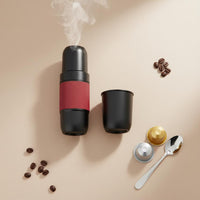 Compact Design Portable Espresso Brewer Single-Button-Button Operation Hand Press Coffee Brewer USB Rechargeable Small Kitchen Appliance for Travelers, Outdoor