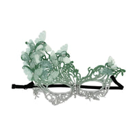 Butterfly Masquerade Mask Adjustable Lace Mask with Rhinestones Ornate for Women