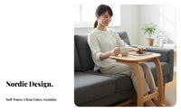 Minimalist design C-Shaped Sofa Stand Movable C-Shaped Stand Space-Saving Design Side Table Stable Frame for Apartment Dwellers, Remote Workers, Living Room, Balcony, Small Spaces, Home Office