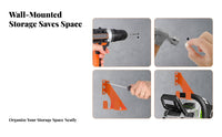 Woodcutting Tool Holder Wall Mount Heavy-Duty Space Saving Garage Organization for Workshop, Shed