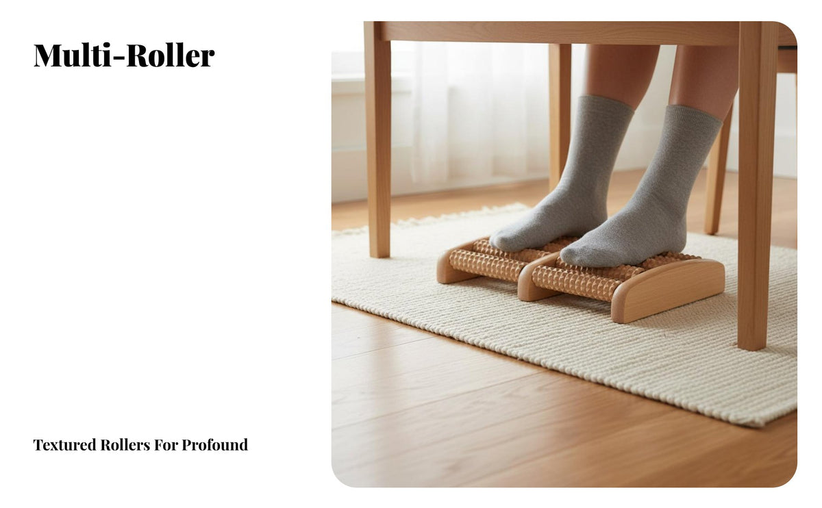Wooden Foot Wood Wooden Foot Roller Deep Tissue Plantar Reflexology Tool for Home Use, Office, Under Desk