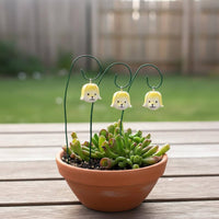 3 Pieces Garden Ornament Adorable Garden Hanger Handmade Style for Lawn, Flower Pot