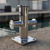 Boat Bollard with Cross Head Mirror Polished Cross Bollard Heavy Duty Mooring Cleat for Marinas