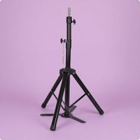 Folding Mannequin Head Tripod Stand Three-Legged Adjustable Hairpiece Stand Tripod Matte Black Hairpiece Head Holder Foldable
