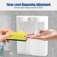 Automatic Soap Dispenser, Dual-Head Liquid & Foam, Touchless Wall-Mount, Adjustable Output, Modern Minimalist