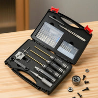 Fishing Reel Maintenance Kit Hard-Cased Fishing Reel Tool Kit Knurled Tools for Tackle Box