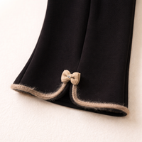 Flared Leggings for Girls with Fleece Lined Warmth for Autumn Winter, Made from Soft Modal Viscose Fiber, Comfortable School Trousers