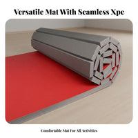 Anti-Slip XPE Foam Mat Wear-Resistant Wrestling Mat Roll High Resilience Sports Flooring Easy Installation for Combat Artists, Home Fitness Enthusiasts, Professional Athletes, Dojo, Gym, School P.E. Classes