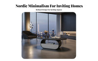 2 Pieces Minimalist aesthetic Round Nesting Tables Modern Look Coffee Table Set Two-Tsingle Color Household Furniture Space-Saving for Apartment Dwellers, Interior Design aficionados, Homeowners, Living Room, Small Spaces, Lounge Area
