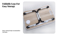 Multi-Purpose Foldable Leg Tray Table Space-Saving Foldable Laptop Stand Lightweight Lap Desk No Assembly Required for Dorm Residents, Distant Workers, Dormitory, Bedroom, Sofa, Home Office