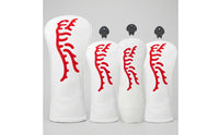 4 Pieces Leather-Like Golf Club Headcovers Sturdy Driver Headcovers Thick Headcover Set Soft for Travel