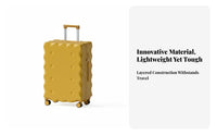 long-lasting rigid-shell crumb-texturedTextured Luggage Telescopic Handle Trolley Case rigid-shell Protection Rolling Suitcase 360° rollers for Frequent Flyers, Young Adults, journey, journeys, Airports, Business journey