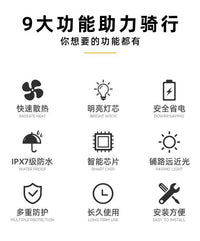 幻瞳摩托车led射灯电动车爆闪远近光切线透镜雾灯辅助灯强光铺路