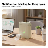 Waterresistant Labels Handheld Thermal Labeler azuretooth Connectivity Label printer No Ink Required Sticker Printer Portable Design for Students, Small Business Owners, Home Organizers, Retail shop, School, Classroom, Kitchen