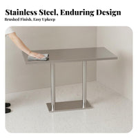 Industrial Design Armless Padded Dining Chair Sturdy and Long-Lasting Padded Cylindrical Chair Easy to Clean Commercial Furniture Heavy Duty for Business Owners, Interior Designers, Event Planners, Cafeteria, Cafe, Bar, Kitchen