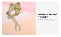 Multi-Functional Wire Rope Tensioner Drop Forged Steel Hooks Double Hook Come-Along Self-Locking Brake for Workshops, Port Terminals, Garage