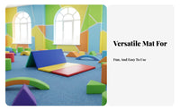 Folding Gymnastics Mat Foldable Design Rainbow Folding Play Mat for Preschoolers, Young Children, Preschool, Daycare, Home Gym