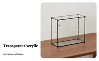 Acrylic Display Case Front Door Panel Dustproof Figurine Cabinet High See-Through Quality Clear Figure Showcase for Collectors, Hobbyists