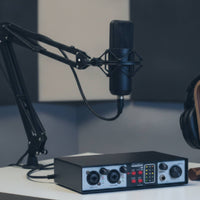 USB Audio Interface Compact Audio Interface with Type C Professional Mixer for Content Creators, Streamers