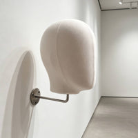 Wall Mannequin Head Professional Wall-Attached Hairpiece Stand Mannequin Head with Hook for Milliners
