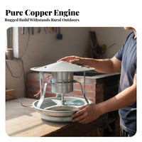 High Power Chimney Smoke Extractor Anti-Back Airflow Chimney Airflow Inducer Fan Long-Lasting Copper Engine Induced Airflow Fan Low Noise for Rural Residents, Wood Heater Users, Fireplace Owners, Residential Buildings, House, Home