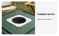 Non-Powered Mini Mahjong Set Lightweight Portable Mahjong Table Ideal Gift Polished Feel for Students, Travelers, Dormitory, Camping, Outdoor, Home Use