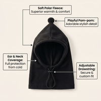 Hood Warm Hat for Dogs, Winter Hat Full Head Coverage, Warm Scarf Ears Hoodie, Dog Cold Weather Gear, Outdoor Winter Accessory